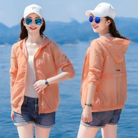 jackets for women sun protection spring and summer cold loose korean version belted lady cloak woman anti uv jacket breathable