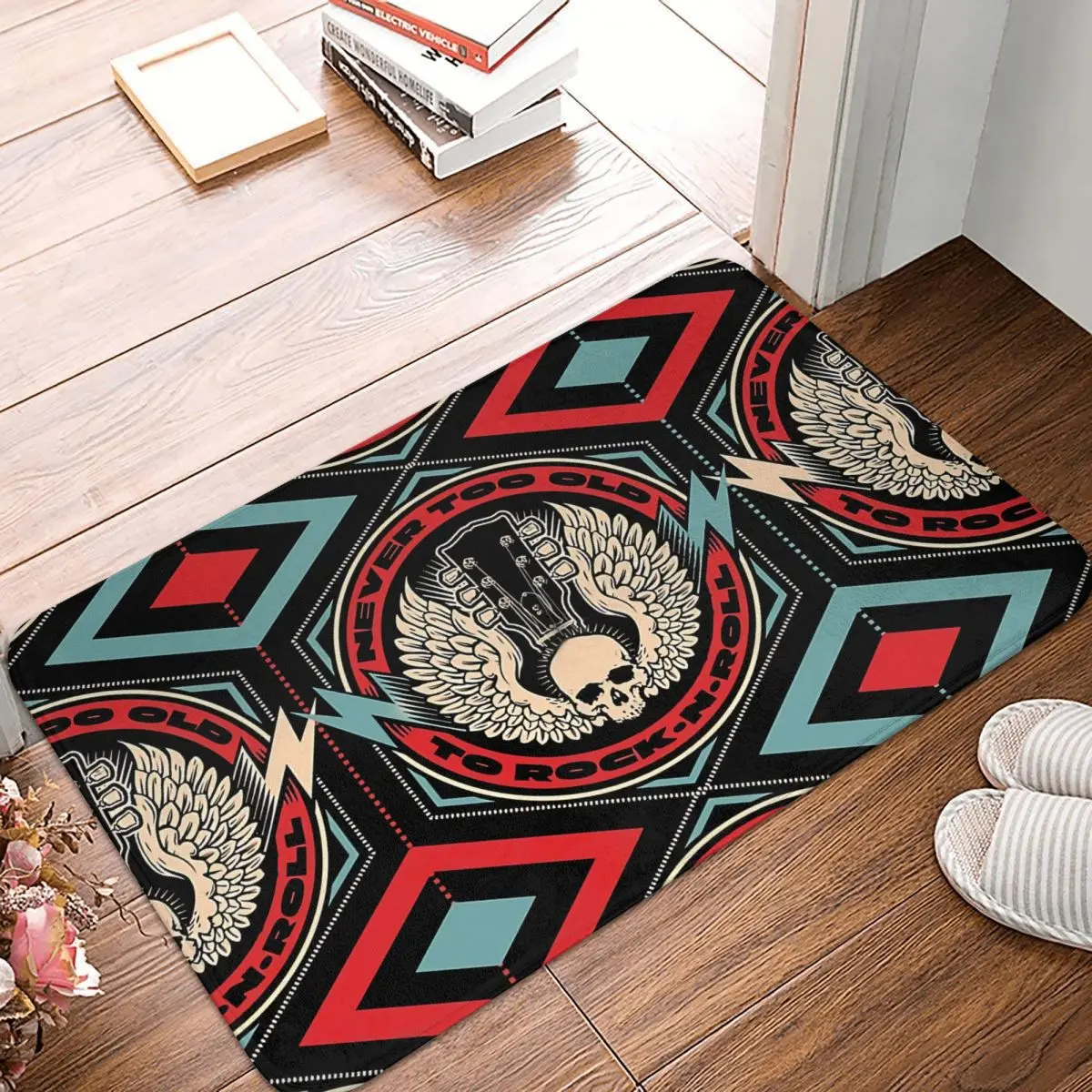 Нескользящий дверной коврик с музыкальным рисунком мат для молитвы в гостиной и