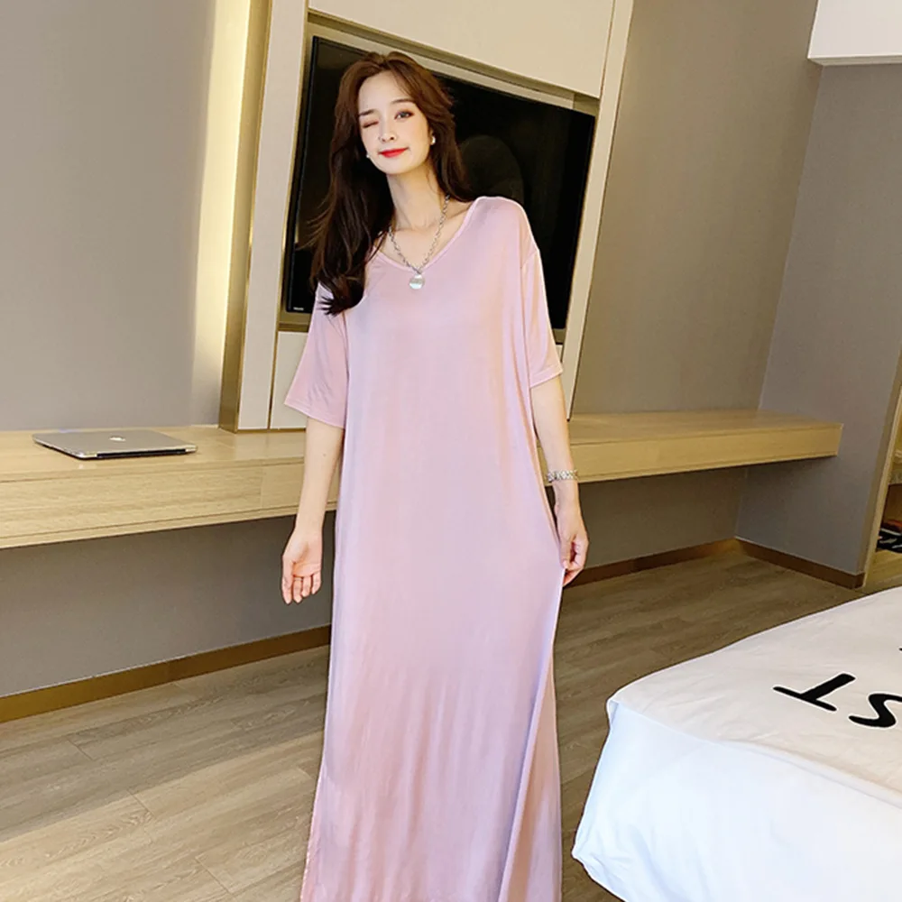 

Fashion V-neck loose casual dress for pregnant women one