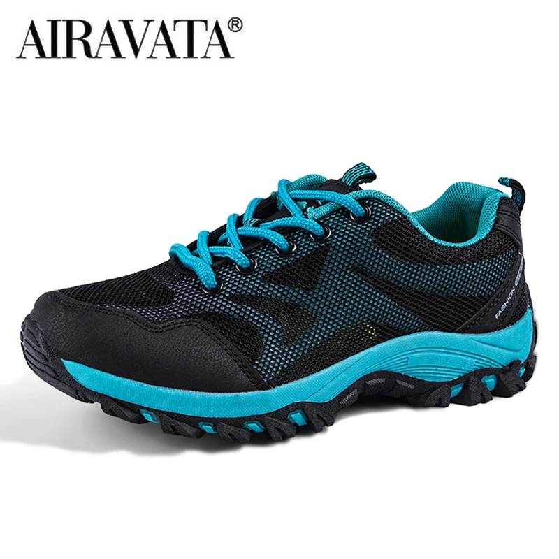 Unisex Hiking Shoes Men Women Mesh Climbing Shoes Antiskid Trendy Classical Trekking Sneakers Plus Size 36~47