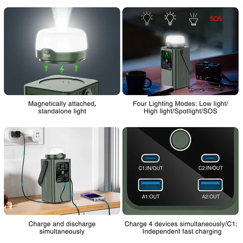 2024 Новый внешний аккумулятор 100 Вт 90 Вт 65 Вт PD Powerbank LiFePO4 со светодиодной подсветкой, фонарик, зарядное устройство для ноутбука, внешний аккумулятор