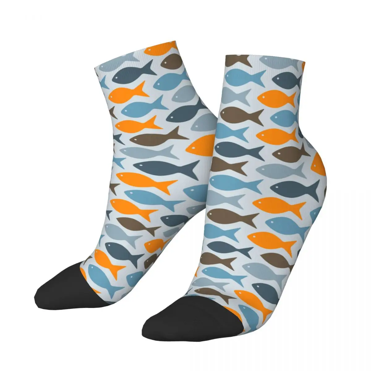 

Fishes Clipping Masks Socks Short Unique Casual Breatheable Adult Ankle Socks