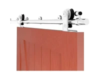 ccjh sliding barn door for single door hardware clsoet track kit t shape hanger kit 4 16 ft stainless steel smoothly silently