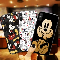cute mickey minnie mouse phone case for xiaomi redmi 9a 9at carcasa silicone cover back liquid silicon coque funda