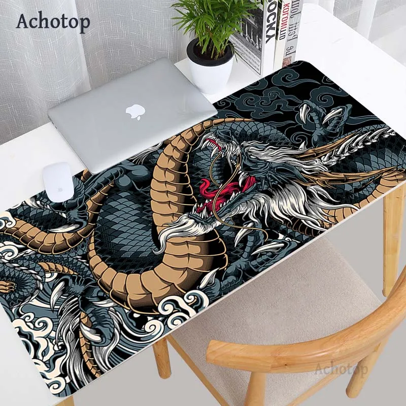 Коврик для мыши с изображением мифического зверя дракона большие игровые