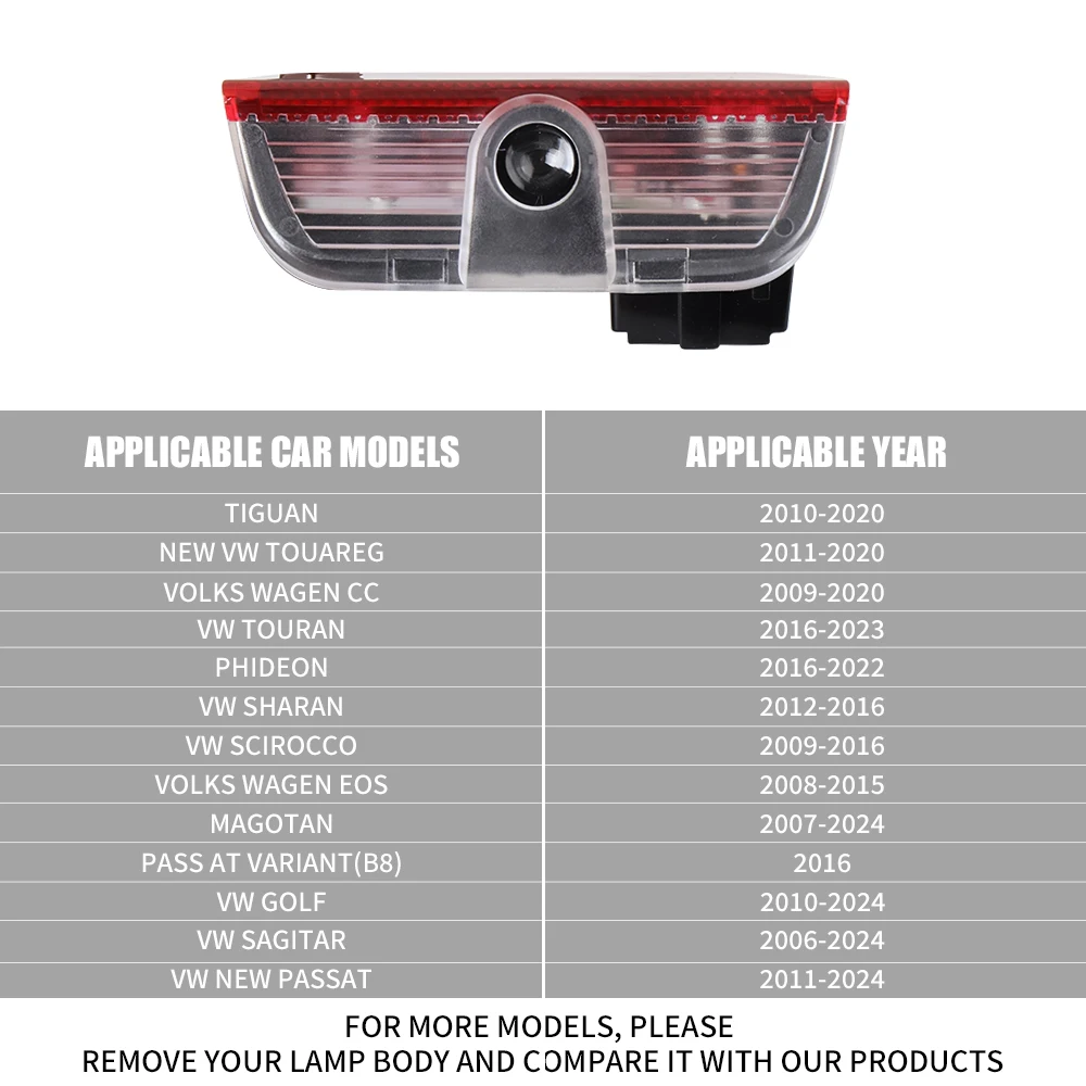 Фото Для VW Volkswagen Jetta MK5 Golf Автомобильный светодиодный дверной проектор Теневые огни с автоматическим логотипом для Volkswagen VW Phideon 2016-202 №2