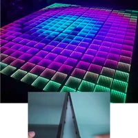 Latest Fast Easy Install Ultra-sim Wedding Decor DMX Wireless Magnetic 3D Led Dance Floor Tiles Light Halloween Projector
