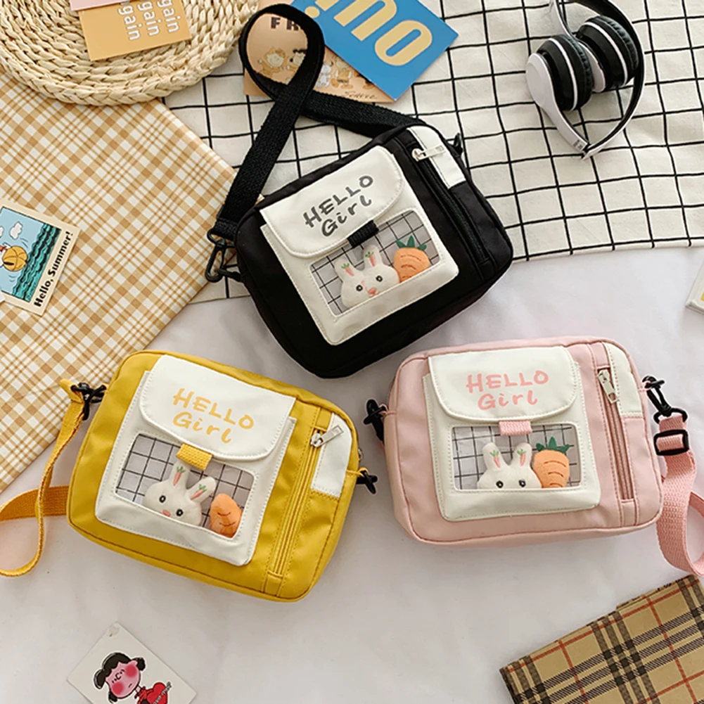 

Crossbody Bags Women Canvas Flap-bag Kawaii All-match Students Casual Female Handbags Korean Ulzzang Daily Chic Fashion