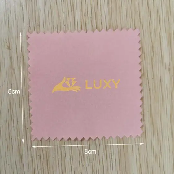 

250 шт. розовые + 250 шт. белые ювелирные изделия 8x8 см блестящие с золотым логотипом индивидуально завернутые 1 на 1