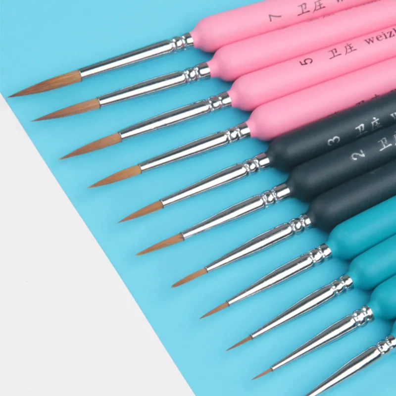

11Pcs Hook Line Pen Watercolor Soft Hair Oil Paint Brushes Ultrafine Nylon Hair Hand Painted Brush Brushes for Acrylic Paint