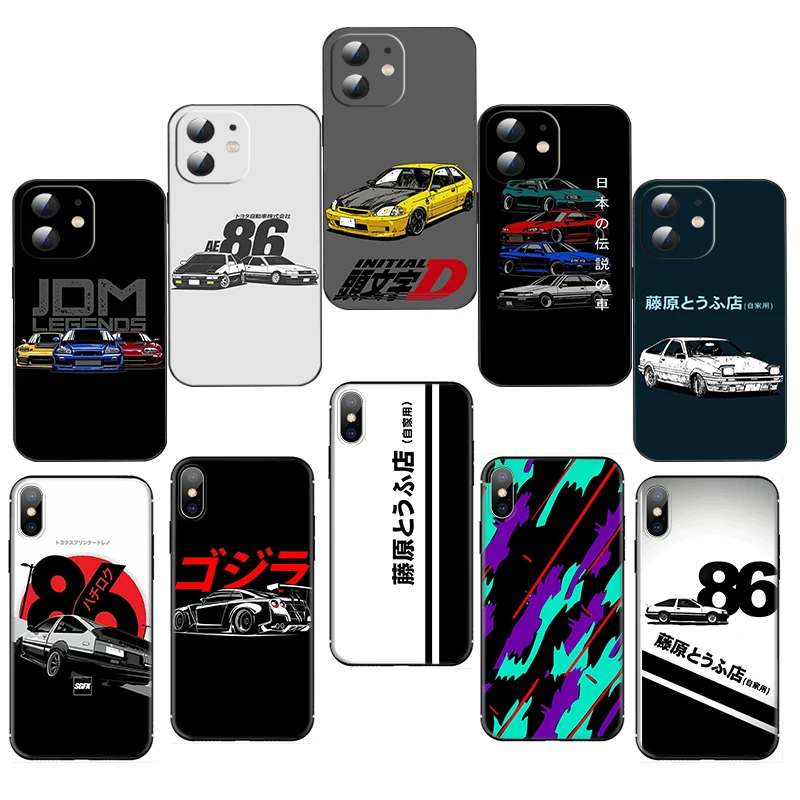 BD20 HKS JDM AE86 Car Soft Silicone Case for Huawei P10 20 30 Lite 2018 P Smart S Z Pro 2019 2021 Y8S Y9S