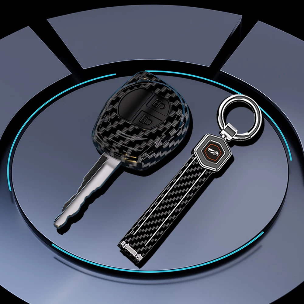 Чехол для автомобильного ключа из углеродного волокна Suzuki SX4 Swift Liana Vitara Jimny Alto Ignis