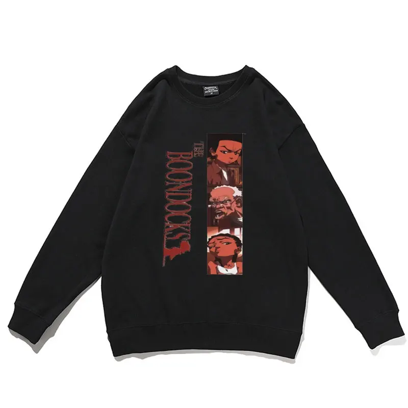 

Пуловер The Boondocks Huey and Raymond, новинка, мужские и женские повседневные свободные пуловеры большого размера, Креативные мужские трендовые свитшо...