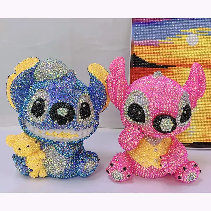 Картина сделай сам Disney Ститч Дамбо копилка полная вышивка стол для украшения