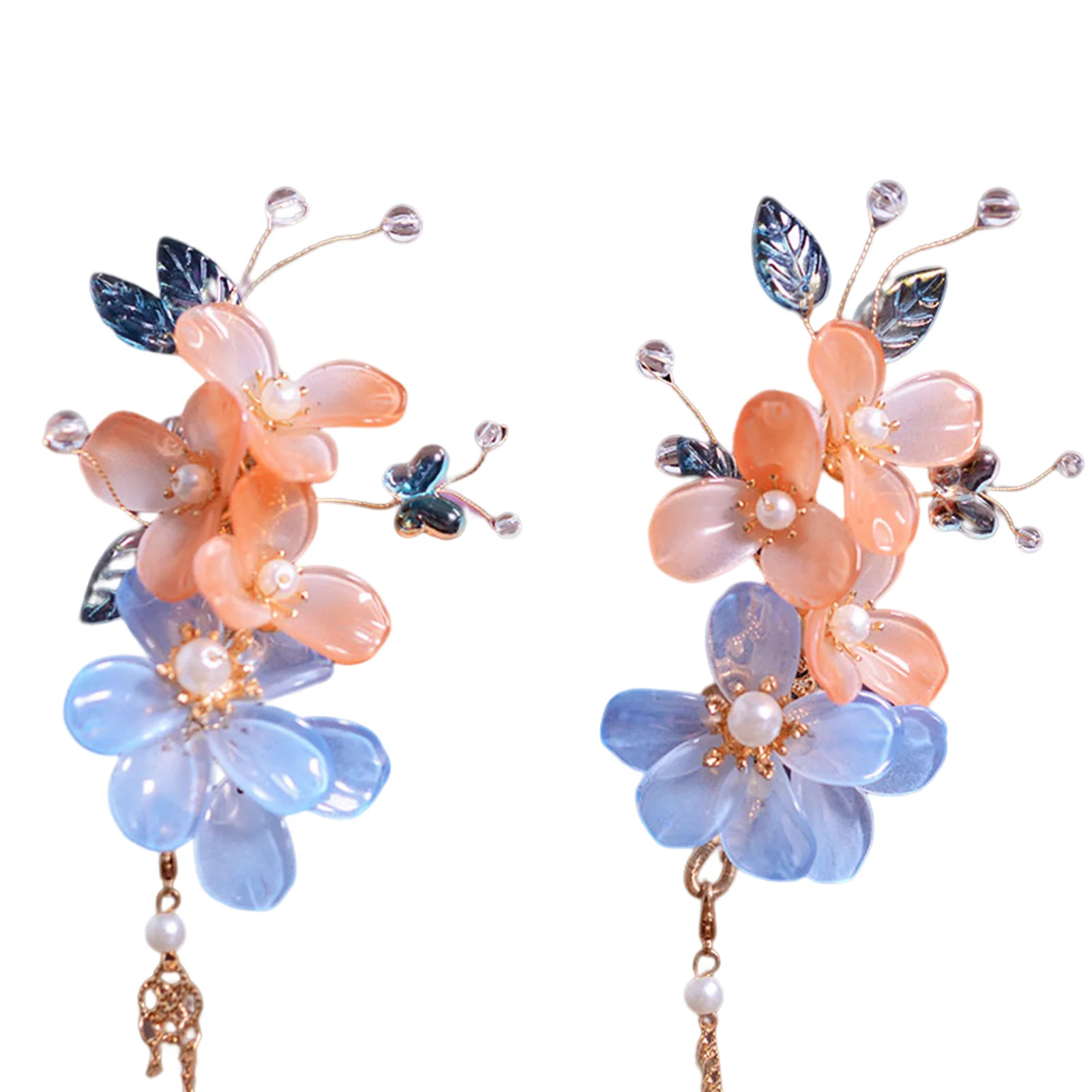 

2pcs Vintage Side Hair Clip for Women Chinese Style Stable Grip Handmade Hair Clip for Cosplay Party Chinese Cloth Cheongsam