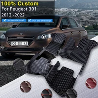car floor mats for peugeot 301 citro%c3%abn c elys%c3%a9e ikco tara 20122022 interior parts pad leather mat carpets rugs car accessories
