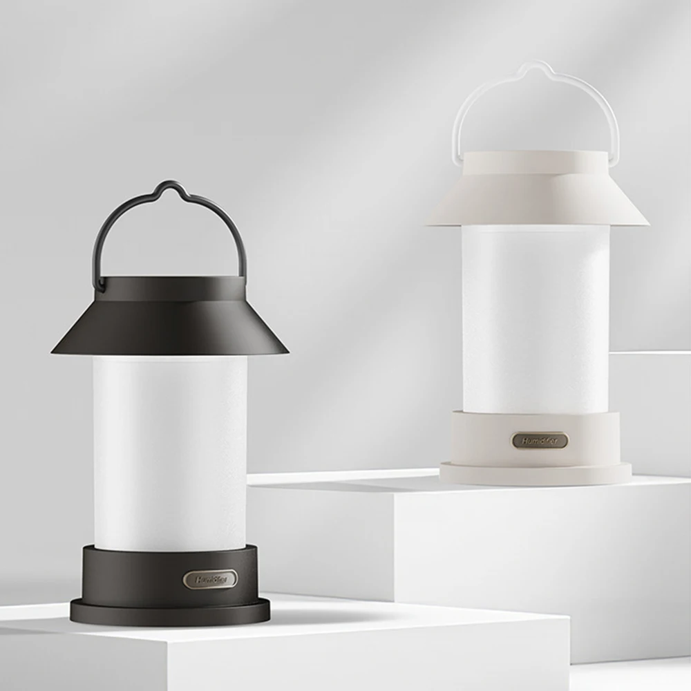 

New Creative Camping Lamp Humidifier Household Outdoor Charging Portable Silent Retro Night Lamp Humidifier