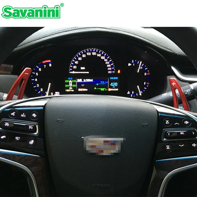 

Savanini, 2 шт., алюминиевый сплав, руль, сдвиг, весло, Shifter, расширение для Cadillac XTS (2013-2018), авто стиль