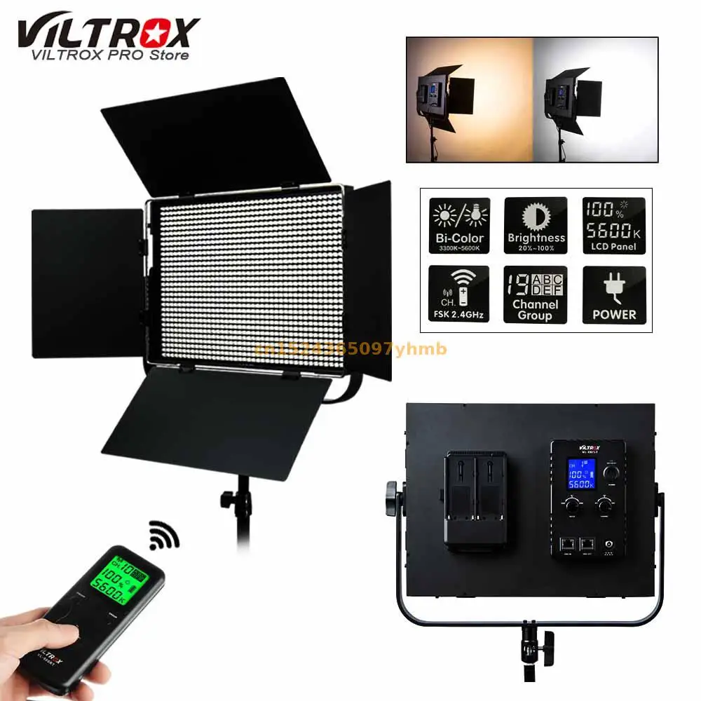 

VILTROX VL-D85T Professional slim Metal Bi-color LED photography light & Wireless remote for Camera Photo Studio Video light