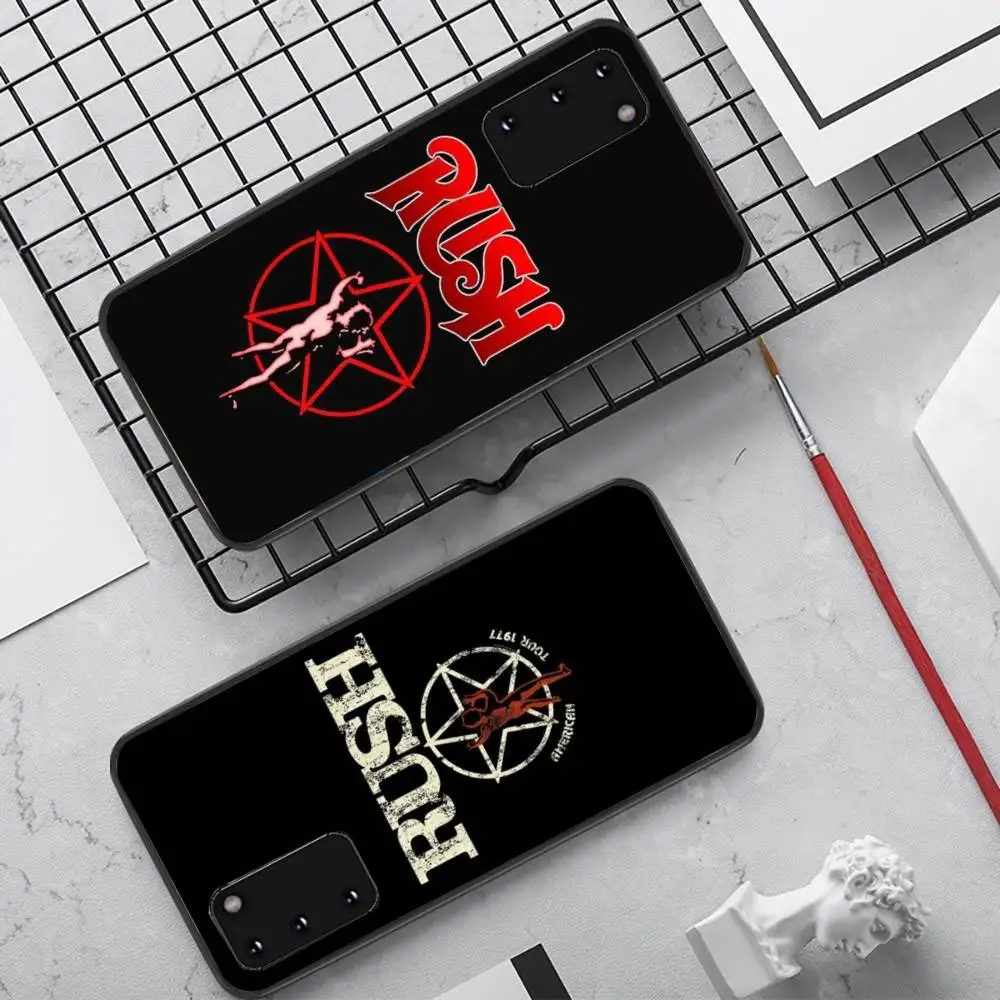 Фото Чехол для телефона Famous R-RUSH ROCK BAND для Samsung S 24 Fe 25 Ultra Plus 20 Lite 21 30 22 23 24 22 Ultra 5G Fundas №1