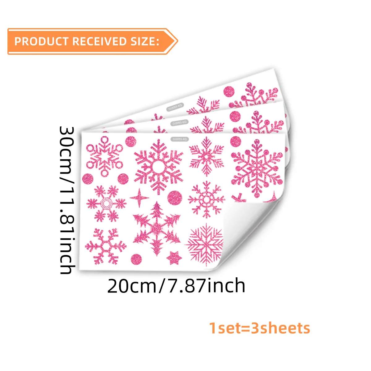 

Розовые снежинки, наклейки MOONBIFFY