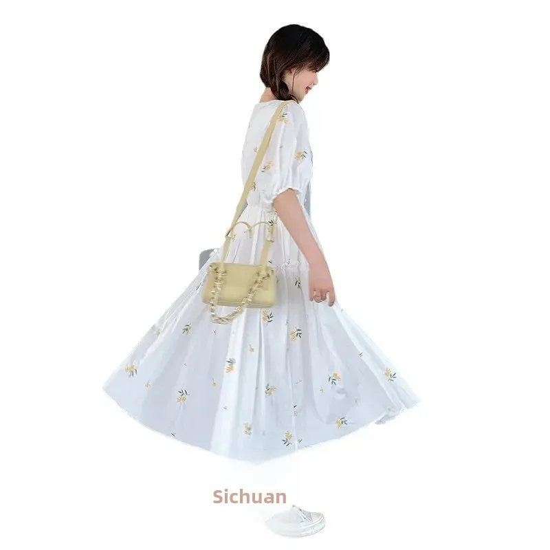 Новое летнее платье в корейском стиле свежее средней длины женское повседневное