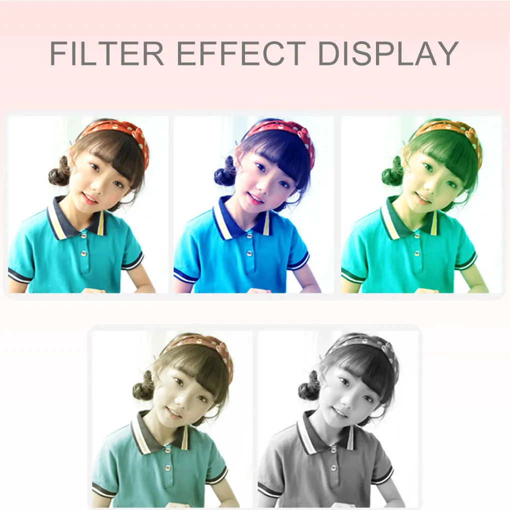 

Digital Camera Kids 2-inch LCD Display Zoom Digital Camera Children Rechargeable Cartoon Recorder Pink