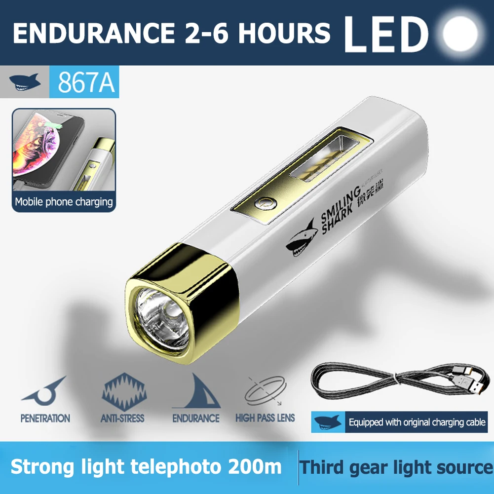 

Portable LED Powerful Torch Lamp Outdoor Emergency Handheld Waterproof 4 Gears Flashlight for Hiking Camping