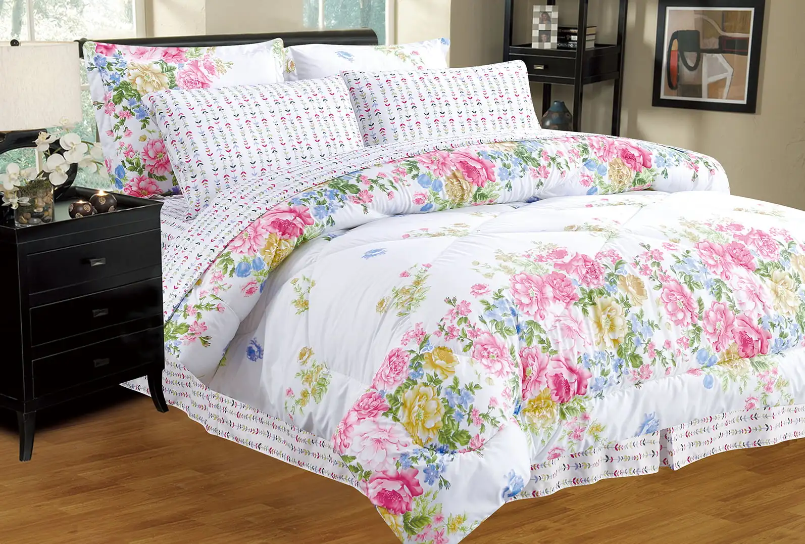 

Ultra Soft 6 PC Reversible Bed in a Bag Comforter Set (Twin Oret)