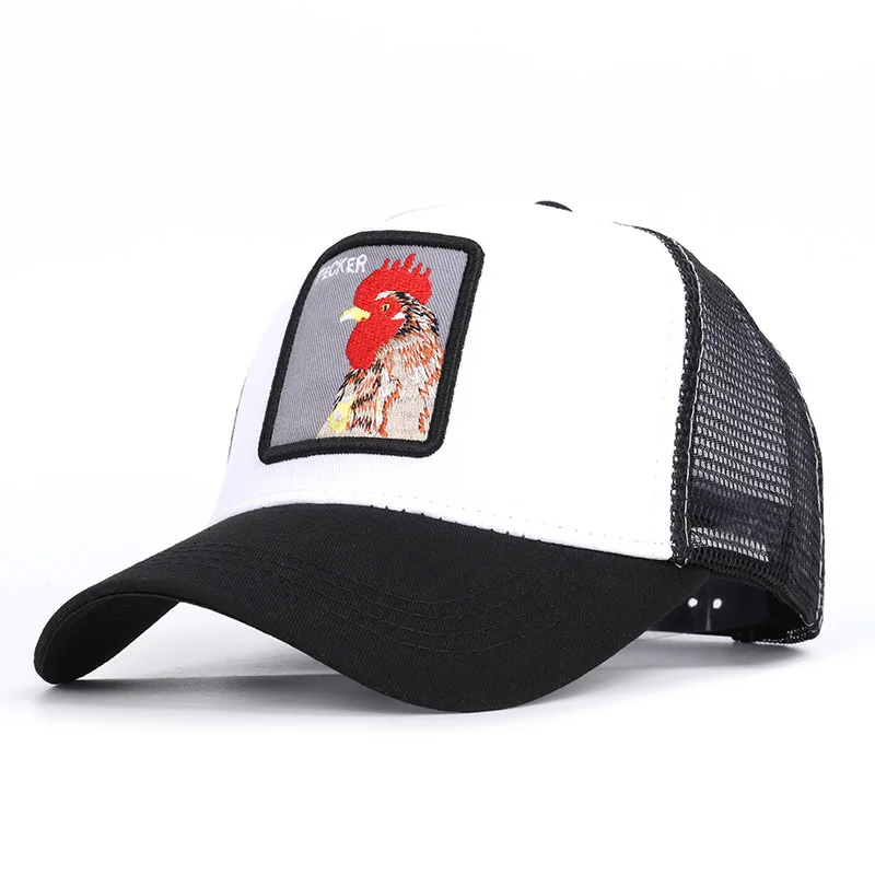 

Бейсболка мужская с вышивкой животного, модная Регулируемая хлопковая кепка в стиле хип-хоп, шапка