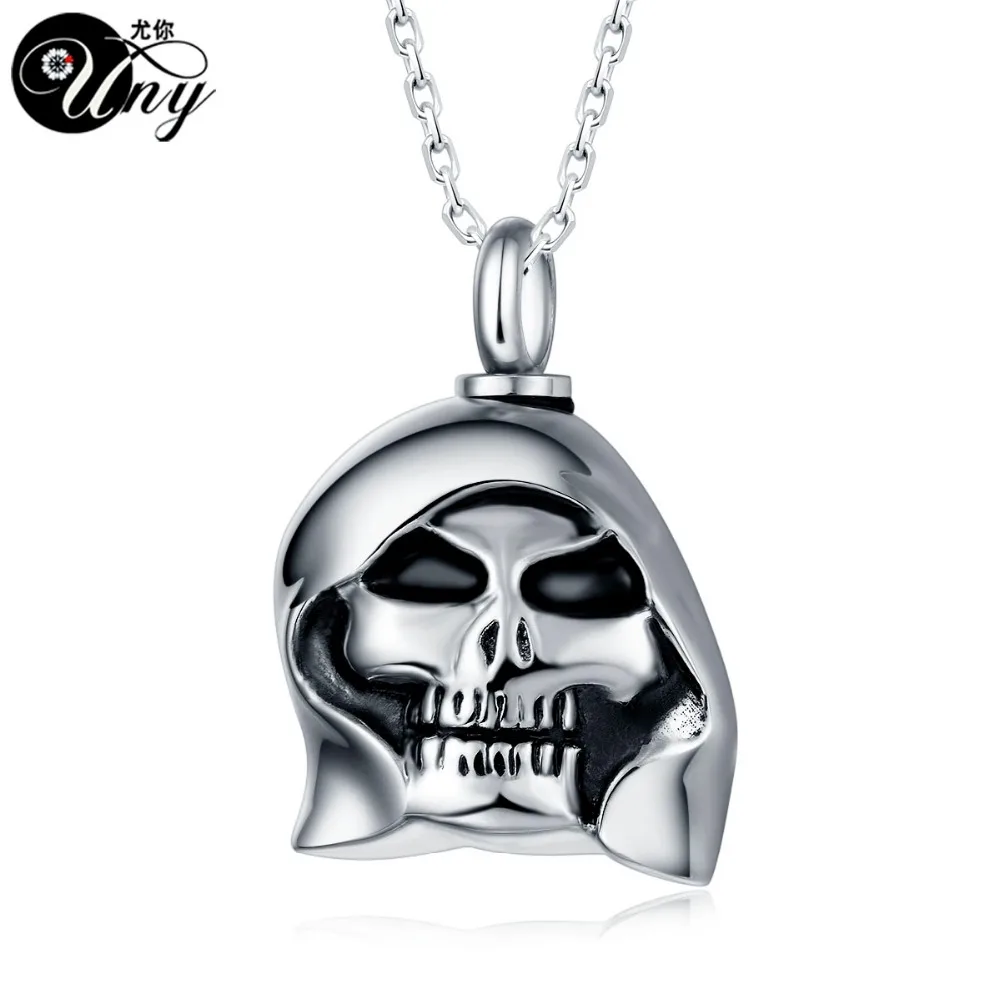 UNY модное ожерелье из нержавеющей стали в виде черепа животного урны золы