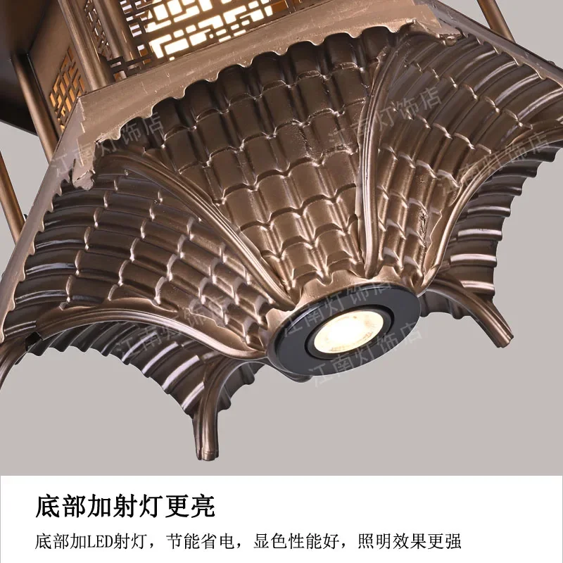 Новая китайская люстра уличная водонепроницаемая отель ресторан карниз коридор