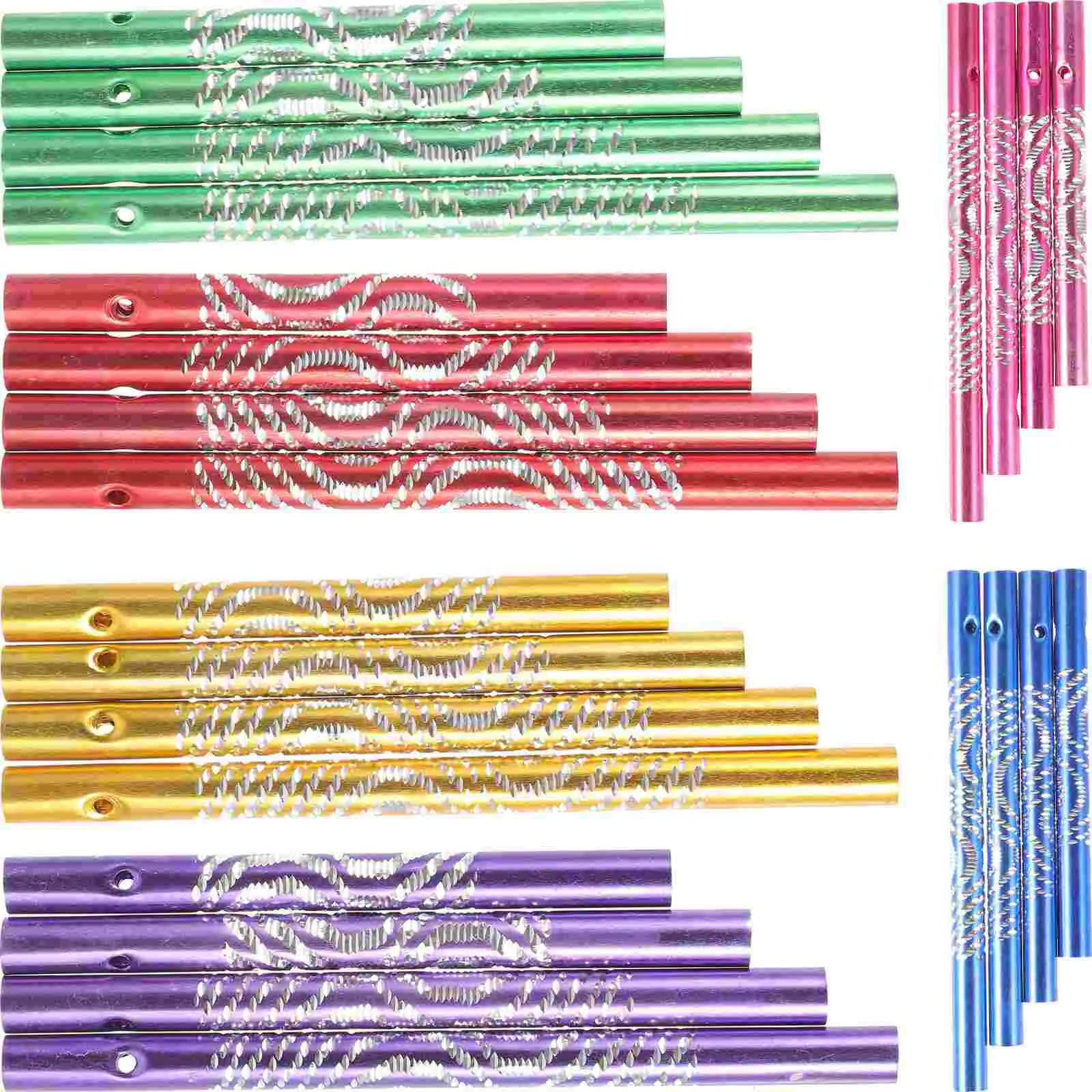 

24 Pcs Material Children's Toyss Sturdy Wind Chime Tube Pipe DIY Accessories Manual Replacement Metal Child Tubes