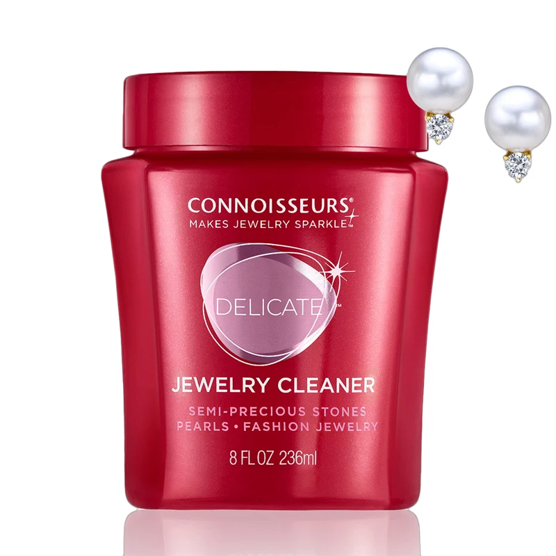 

Connoisseurs Delicate Jewelry Cleaner Red Jar Dip Ammonia-free Formula Solution Semi-precious Stone Pearls Cleaning Liquid