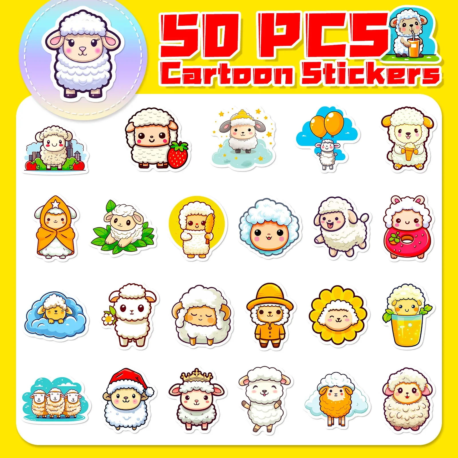 50 шт. водонепроницаемые наклейки для детей