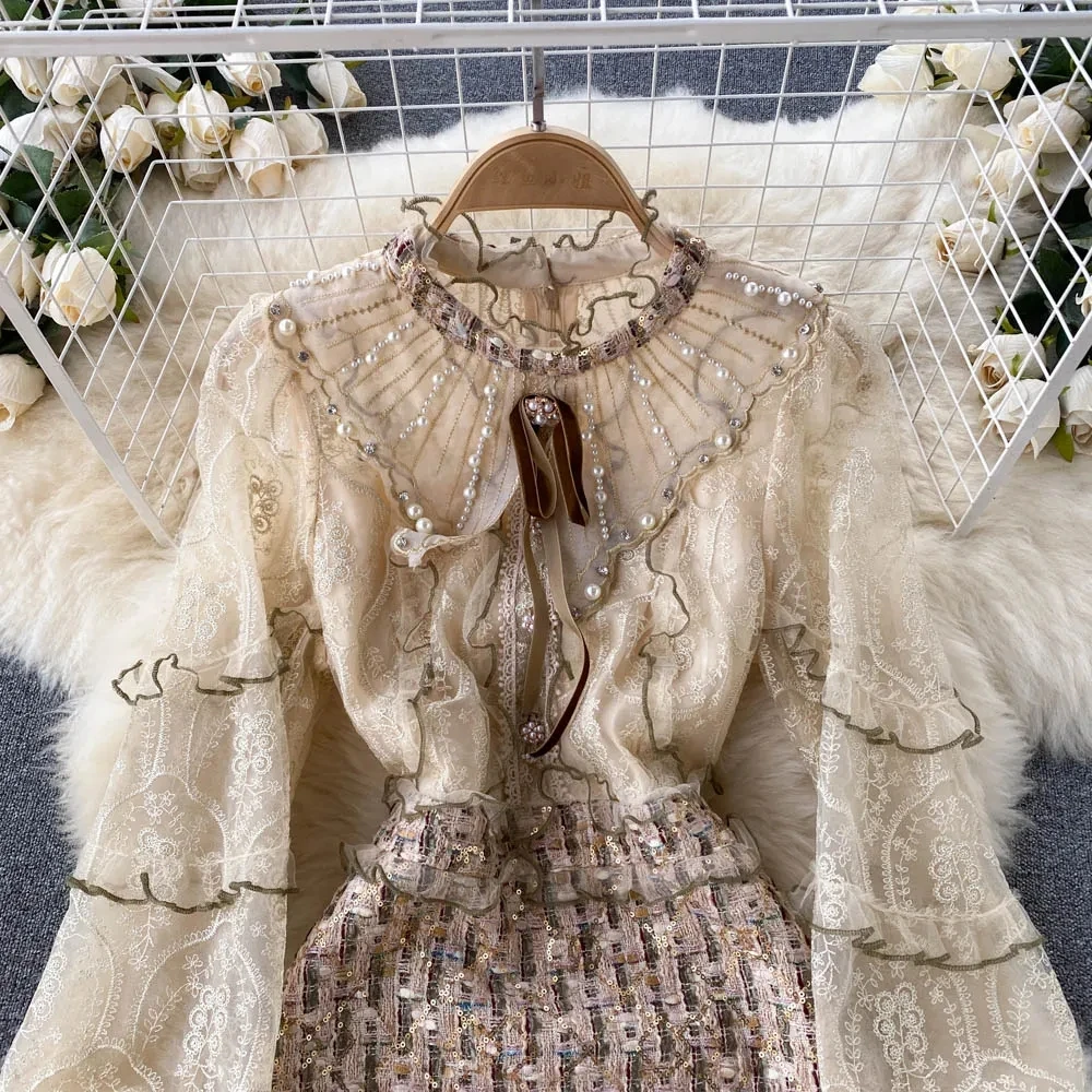 Высококачественная роскошная женская маленькая ароматная юбка во французском