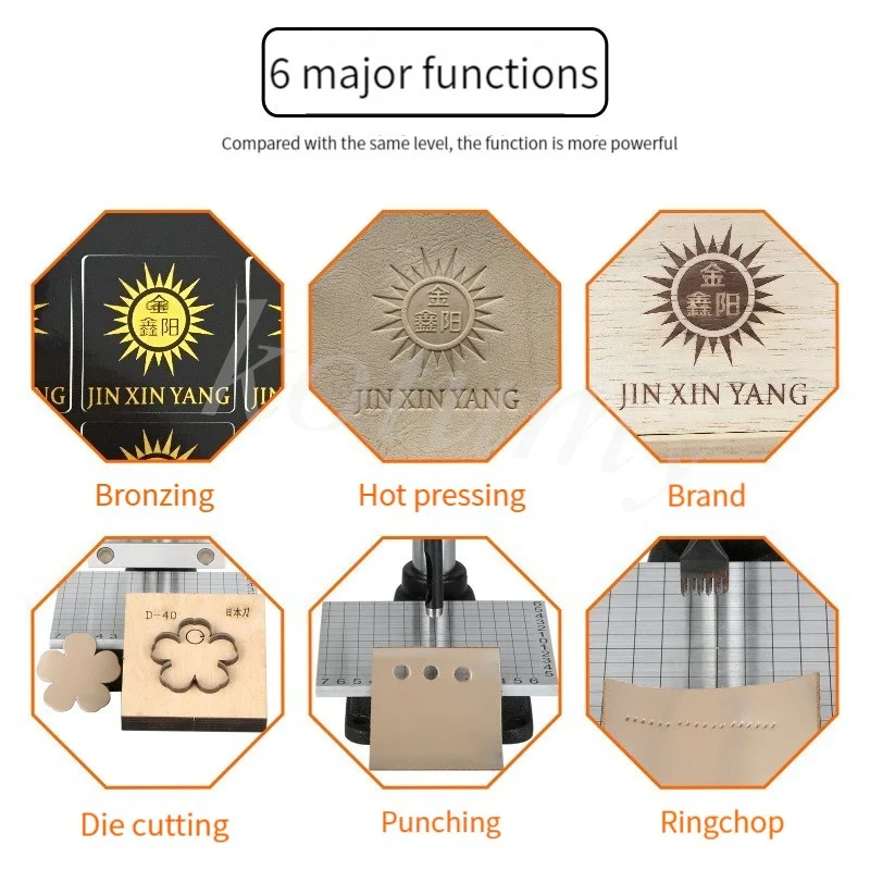 Hot pressing Foil Stamping Machine Manual Bronzing Stamper Leather Paper Wood Custom Logo Embossing Machines