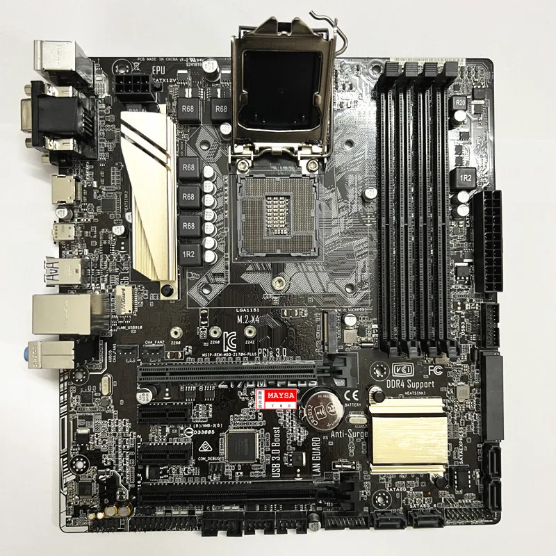 

Системная плата для Asus Z170M-PLUS LGA 1151, материнская плата DDR4 Z170 USB3.1 Micro ATX для Core I5-6400T 7600T, ЦП PCI-E 3,0