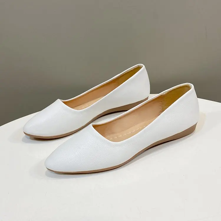 

Туфли женские на плоской подошве, заостренный носок, без застежки, удобная повседневная обувь, модные