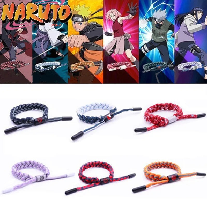 Браслет из ткани Наруто аниме игрушка ручная работа Uchiha Itachi Kakashi Sasuke Hyuuga Hinata для