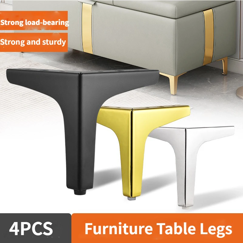 

4pcs FurnitureTable Legs Strong Loading Metal Furniture Sofa Bed Chair Leg Iron Desk Cabinet To The Dresser Foot Bathroom
