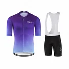 Комплект велосипедной одежды Ralvpha, летняя одежда с коротким рукавом для езды на велосипеде, дышащие шорты-комбинезон в рафафуле