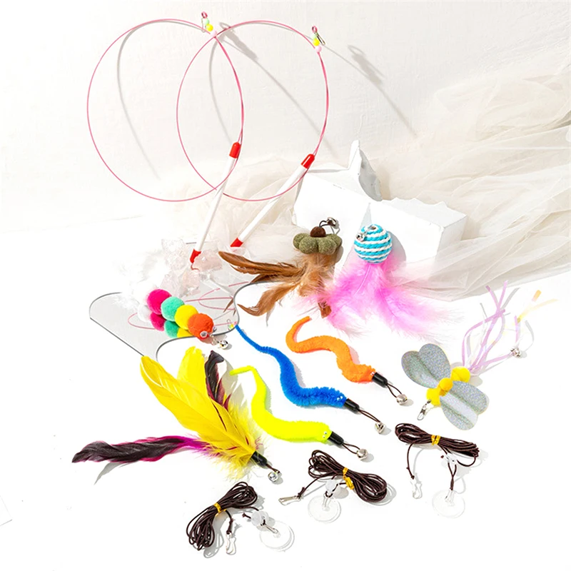 

1 шт. интерактивная игрушка для кошек, эластичная веревка для кошек, выдвижная дверь, подвесная мышь, забавные игрушки для самостоятельной с...