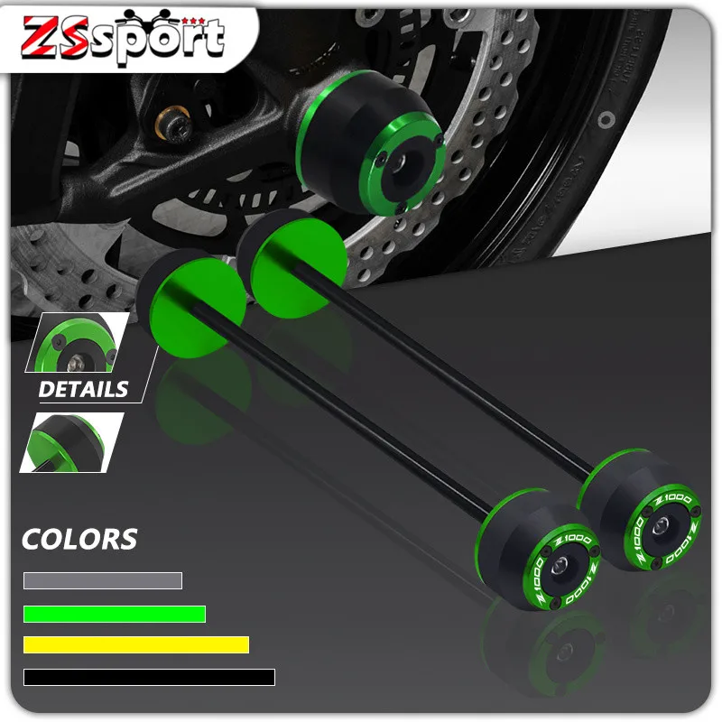 

Motorcycle Front Rear Wheel Fork Slider Axle Crash Protector For Kawasaki Z1000 2010-2021 2022 2023 Z1000R 2017-2021 2022 2023