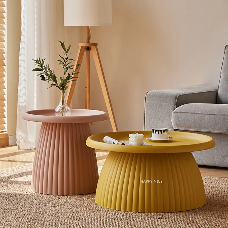 

Salon Side Coffee Tables Dining Outdoor Garden Nordic Round Coffee Tables Desk Modern Dressing Table Basse Living Room Furniture