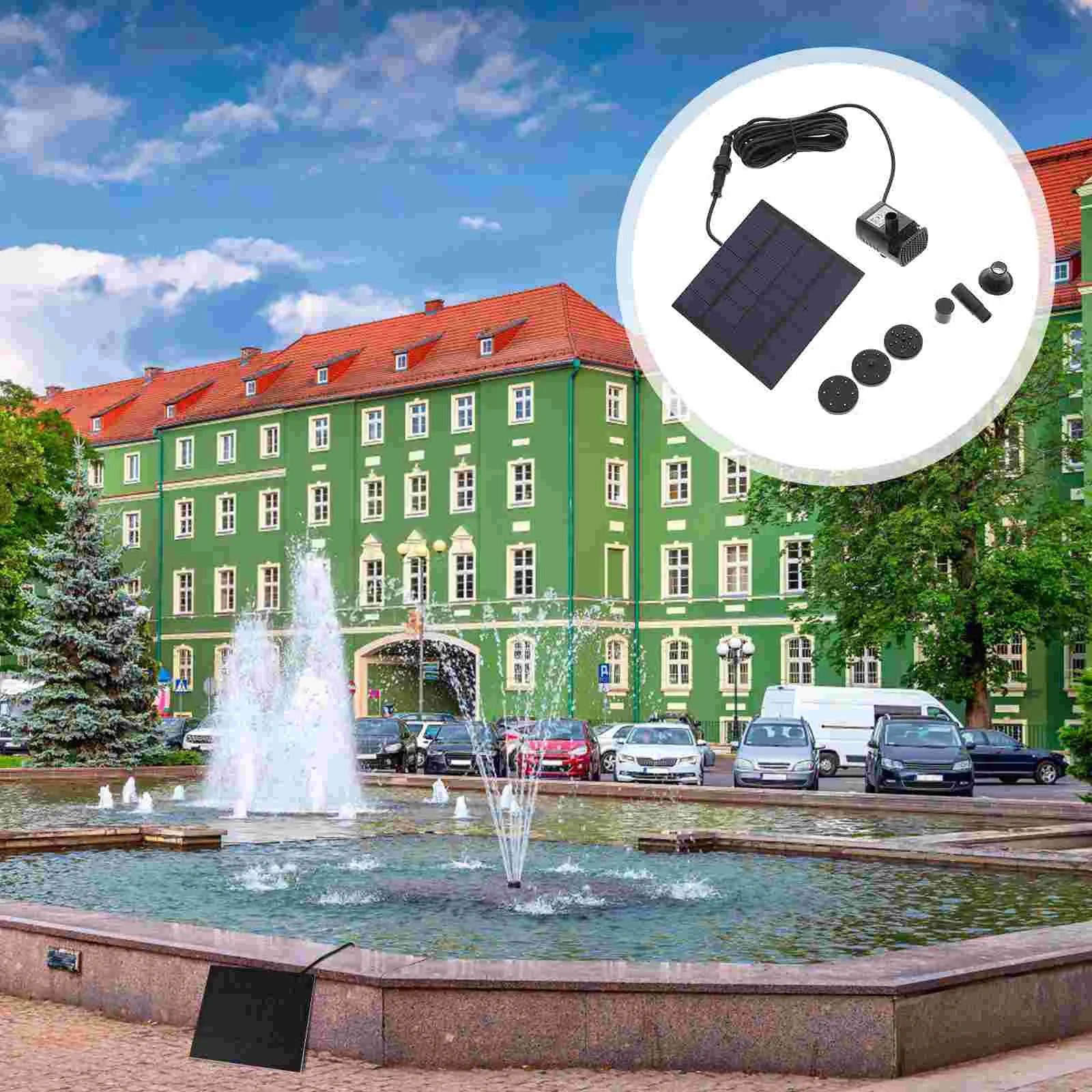 

7V 1.2W 180L/H Solar Pump Aquarium Fountain Pool Garden Pond Submersible Pump (Black)