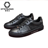 2022 new starbags original skull design italian new fashion sports casual mens shoe top alligator leather%ef%bc%8cwith box dust bag