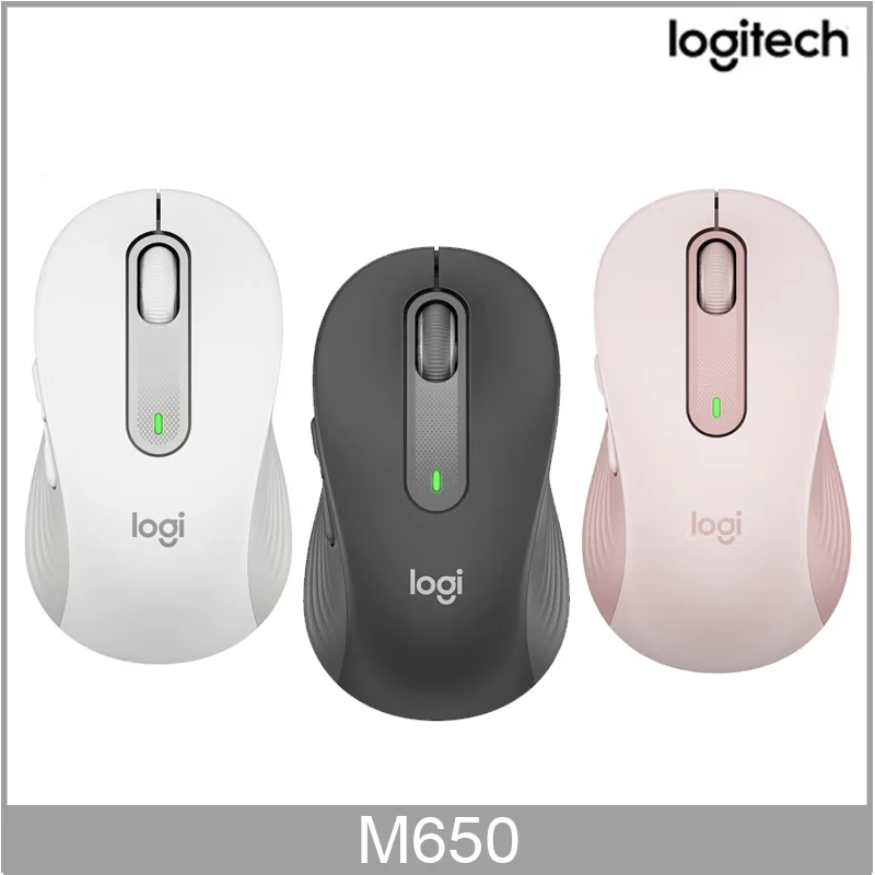 

Logitech M650 Middlie Wireless Mouse Bluetooth Connection Silent Mute Mice Daily Home Office for PC Desktop Laptop Windows MacOS