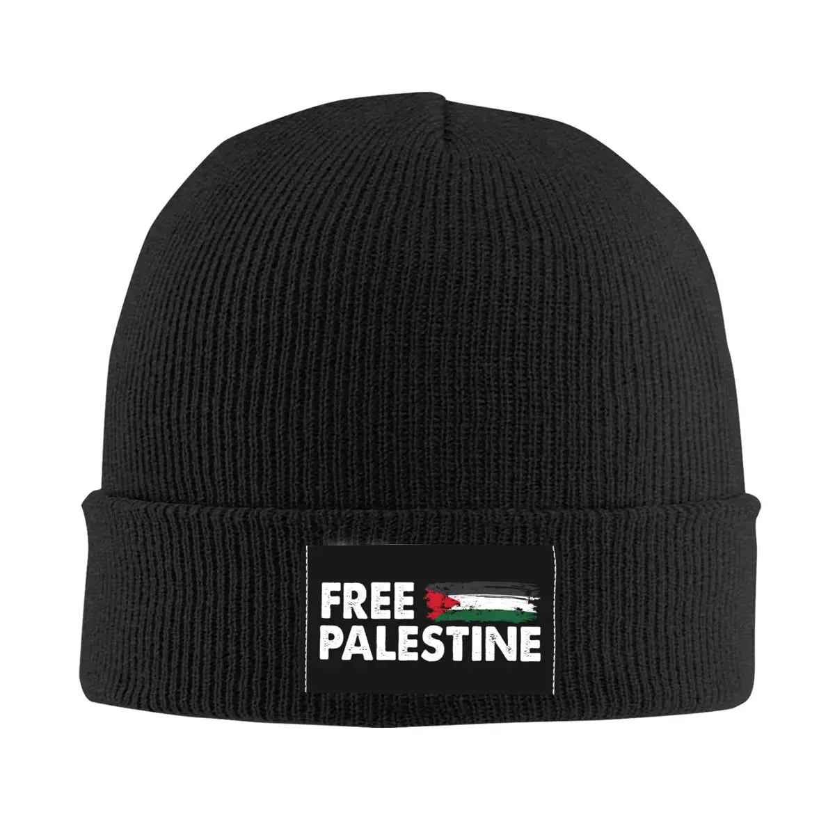 Free Gaza Palestine Flag Arabic Skullies Beanies Caps Hip Hop Winter Warm Knit Hats Adult Palestinian Flag Bonnet Hats 1