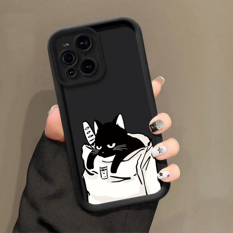 Новый Модный чехол для телефона с рисунком кошки OPPO F11 F9 Find X3 X5 Pro R11S R15 R17 Защита